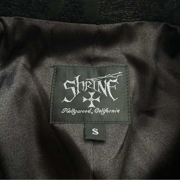 Shrine of Hollywood Victorian Tailcoat Black Tapestry Victorian Velvet Men's S - Picture 14 of 16